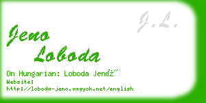 jeno loboda business card